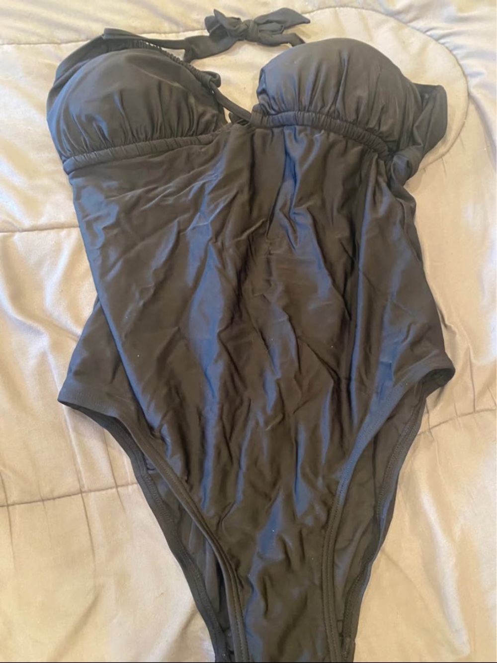 Swimsuits For All Black Halter One-Piece Swim